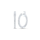 14kt White Gold Diamond Brilliance Hoop Earrings - Splendid Jewellery