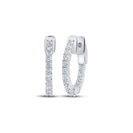 14kt White Gold Diamond Brilliance Hoop Earrings - Splendid Jewellery