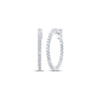 14kt White Gold Diamond Brilliance Hoop Earrings - A Captivating Display of Elegance - Splendid Jewellery