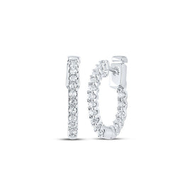 14kt White Gold Diamond Brilliance Huggie Earrings - Splendid Jewellery