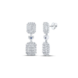 14kt White Gold Diamond Cascade Earrings - Splendid Jewellery