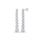 14kt White Gold Diamond Cascade Earrings: A Symphony of Elegance and Brilliance - Splendid Jewellery