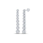 14kt White Gold Diamond Cascade Earrings: A Symphony of Elegance and Brilliance - Splendid Jewellery