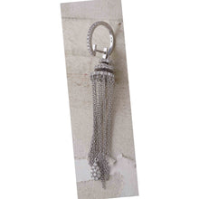 Load image into Gallery viewer, 14kt White Gold Diamond Chain Teardrop Dangle Earrings: A Mesmerizing Showcase of Elegance and Brilliance - Splendid Jewellery