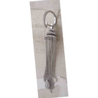 14kt White Gold Diamond Chain Teardrop Dangle Earrings: A Mesmerizing Showcase of Elegance and Brilliance - Side View