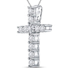 14kt White Gold Diamond Cross Pendant: A Timeless Symbol of Faith and Elegance - Splendid Jewellery