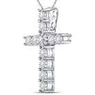 14kt White Gold Diamond Cross Pendant: A Timeless Symbol of Faith and Elegance - Splendid Jewellery