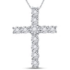 14kt White Gold Diamond Cross Pendant: A Timeless Symbol of Faith and Elegance - Splendid Jewellery