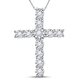 14kt White Gold Diamond Cross Pendant: A Timeless Symbol of Faith and Elegance - Splendid Jewellery