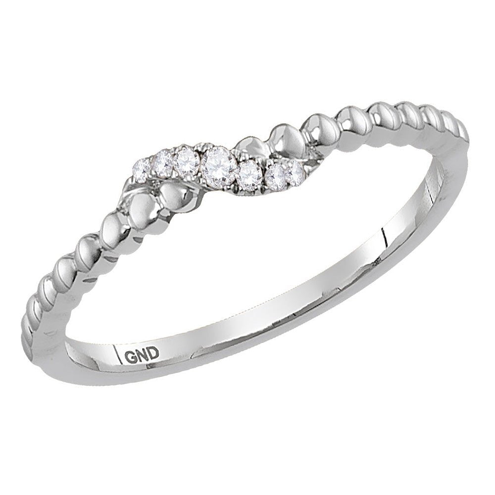 14kt White Gold Diamond Crossover Eternity Band - Splendid Jewellery