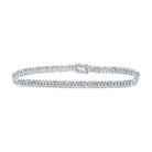 14kt White Gold Diamond Double Row Tennis Bracelet - Captivating Brilliance - Splendid Jewellery
