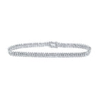 14kt White Gold Diamond Double Row Tennis Bracelet - Captivating Brilliance - Splendid Jewellery