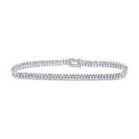 14kt White Gold Diamond Double Row Tennis Bracelet - Captivating Brilliance - Splendid Jewellery