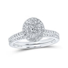 14kt White Gold Diamond Elegance Bridal Wedding Ring Band Set - Splendid Jewellery