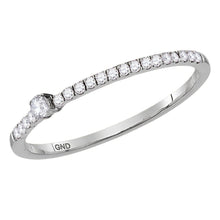Load image into Gallery viewer, 14kt White Gold Diamond Eternity Band | Luxurious Round Diamond Stackable Ring 1/8 Cttw | Splendid Jewellery - Splendid Jewellery