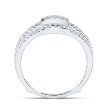 Load image into Gallery viewer, 14kt White Gold Diamond Eternity Enhancer Wedding Band - Side View