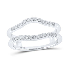 Load image into Gallery viewer, 14kt White Gold Diamond Eternity Enhancer Wedding Band - Top View