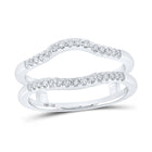 14kt White Gold Diamond Eternity Enhancer Wedding Band - Top View
