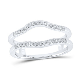 14kt White Gold Diamond Eternity Enhancer Wedding Band - Top View