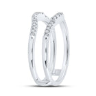 14kt White Gold Diamond Eternity Enhancer Wedding Band - Second Side View