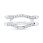 14kt White Gold Diamond Eternity Enhancer Wedding Band - Front View