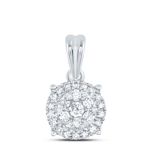 Load image into Gallery viewer, 14kt White Gold Diamond Halo Cluster Pendant - Timeless Elegance and Mesmerizing Brilliance - Splendid Jewellery