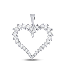 Load image into Gallery viewer, 14kt White Gold Diamond Heart &amp; Love Symbol Pendant - Splendid Jewellery