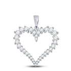14kt White Gold Diamond Heart & Love Symbol Pendant - Splendid Jewellery