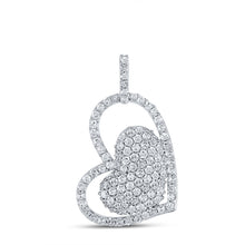 Load image into Gallery viewer, 14kt White Gold Diamond Heart &amp; Love Symbol Pendant - Splendid Jewellery