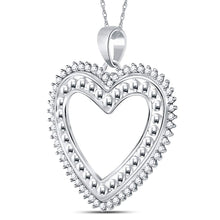 Load image into Gallery viewer, 14kt White Gold Diamond Heart &amp; Love Symbol Pendant - A Sparkling Expression of Love  Side View 2 from Splendid Jewellery