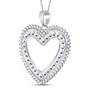 14kt White Gold Diamond Heart & Love Symbol Pendant - A Sparkling Expression of Love - Splendid Jewellery