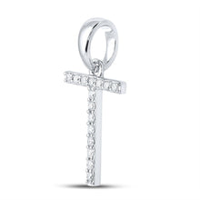 Load image into Gallery viewer, 14kt White Gold Diamond Initial &amp; Letter Pendant - Personalized Elegance - Splendid Jewellery