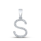 14kt White Gold Diamond Initial & Letter Pendant - Personalized Elegance and Sparkling Sophistication - Splendid Jewellery