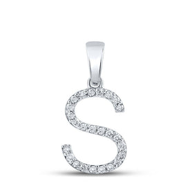 14kt White Gold Diamond Initial & Letter Pendant - Personalized Elegance and Sparkling Sophistication - Splendid Jewellery