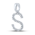 14kt White Gold Diamond Initial & Letter Pendant - Personalized Elegance and Sparkling Sophistication - Splendid Jewellery