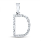 14kt White Gold Diamond Initial & Letter Pendant: Personalized Elegance in Motion - Splendid Jewellery