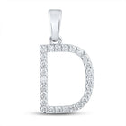 14kt White Gold Diamond Initial & Letter Pendant: Personalized Elegance in Motion - Splendid Jewellery