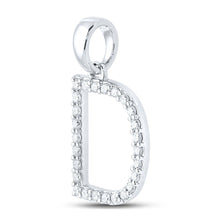 Load image into Gallery viewer, 14kt White Gold Diamond Initial &amp; Letter Pendant: Personalized Elegance in Motion - Splendid Jewellery