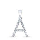 14kt White Gold Diamond Initial Necklace - A Timeless Symbol of Love and Elegance - Top View