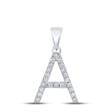 Load image into Gallery viewer, 14kt White Gold Diamond Initial Necklace - A Timeless Symbol of Love and Elegance - Splendid Jewellery