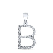 Load image into Gallery viewer, 14kt White Gold Diamond Initial Pendant - Personalized Elegance - Splendid Jewellery