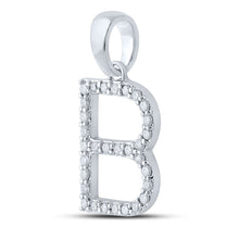 Load image into Gallery viewer, 14kt White Gold Diamond Initial Pendant - Personalized Elegance - Side View