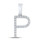 14kt White Gold Diamond Initial Pendant | Personalized Elegance and Brilliance - Splendid Jewellery