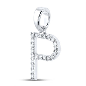 14kt White Gold Diamond Initial Pendant | Personalized Elegance and Brilliance - Splendid Jewellery