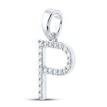 Load image into Gallery viewer, 14kt White Gold Diamond Initial Pendant | Personalized Elegance and Brilliance - Splendid Jewellery