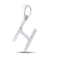 Load image into Gallery viewer, 14kt White Gold Diamond Initial Pendant - Personalized Elegance and Timeless Brilliance - Splendid Jewellery