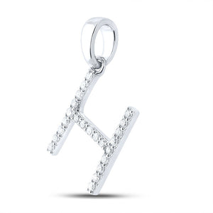 14kt White Gold Diamond Initial Pendant - Personalized Elegance and Timeless Brilliance - Splendid Jewellery