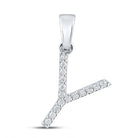 14kt White Gold Diamond Initial Pendant: Personalized Elegance in Every Letter - Splendid Jewellery