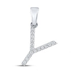14kt White Gold Diamond Initial Pendant: Personalized Elegance in Every Letter - Splendid Jewellery