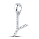 14kt White Gold Diamond Initial Pendant: Personalized Elegance in Every Letter - Splendid Jewellery